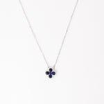 Add a touch of charm with the Blue Clover Necklace, crafted in fine silver and sparkling zircon stones. This delicate necklace features a beautiful four-leaf clover design, symbolizing luck and positivity.
