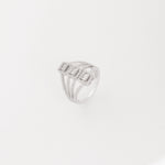 Triple Illusion Glow Silver Ring
