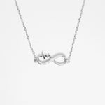 Celebrate the rhythm of life with the Infinity Heartbeat Necklace. Made from fine silver, this elegant piece combines the timeless infinity symbol with a heartbeat line, representing endless love and vitality.
