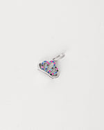 Shine like royalty with the Rainbow Crown Pendant. Crafted from fine silver and adorned with sparkling zircon stones in vibrant pink and deep blue, this playful piece adds a cheerful pop of color to your summer look.