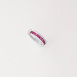 Ruby Row Silver Ring