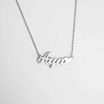 Customized Silver Name Necklace with Heart