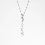 Vertical Customized letters Silver Name Necklace