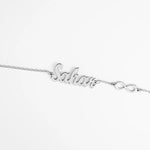 Personalized Infinity Silver Name Bracelet