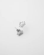 Silver Crown Earrings