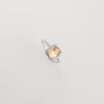Amber Glow Silver Ring