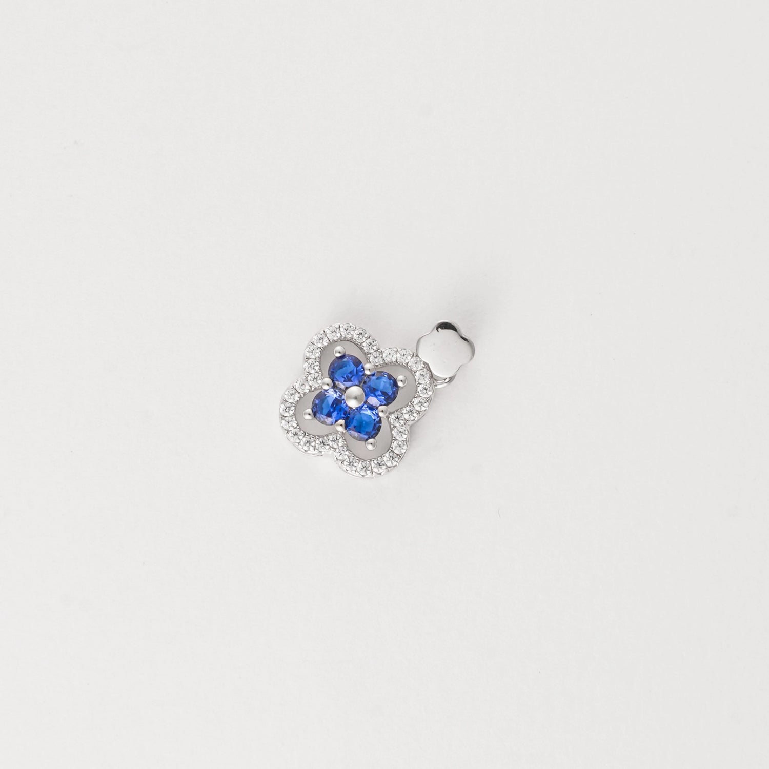 Blue Blossom Silver Pendant
