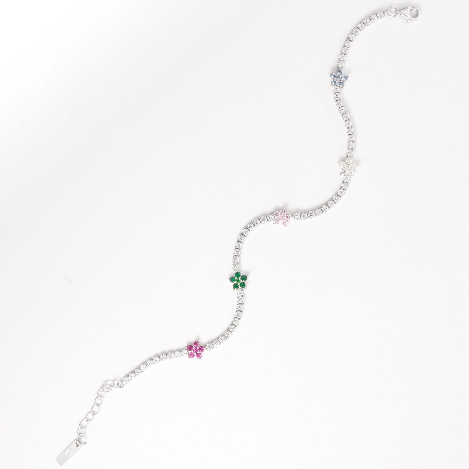 Color Blossom Silver Bracelet