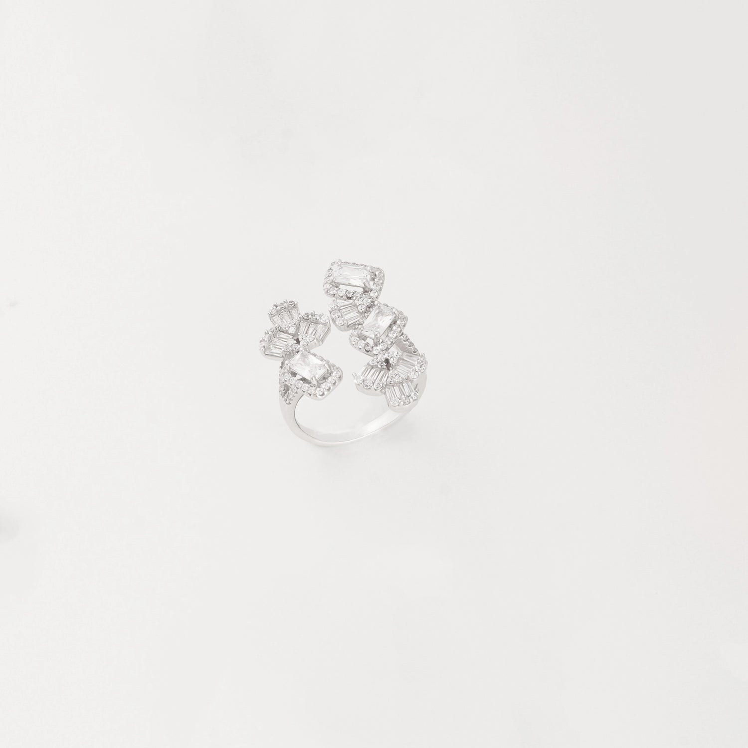 Made from silver and set with sparkling crystal stones