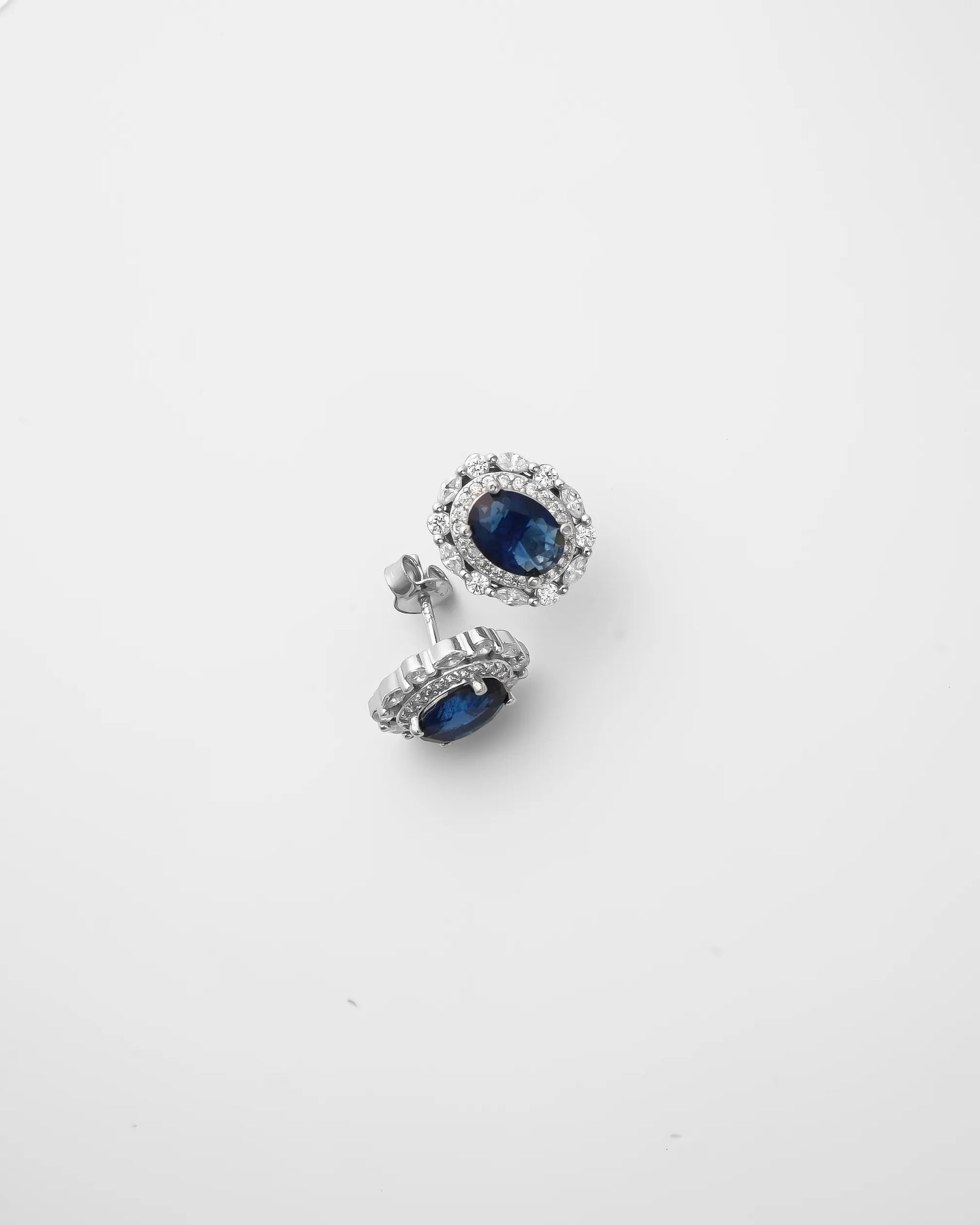 Midnight Sparkle Silver Studs
