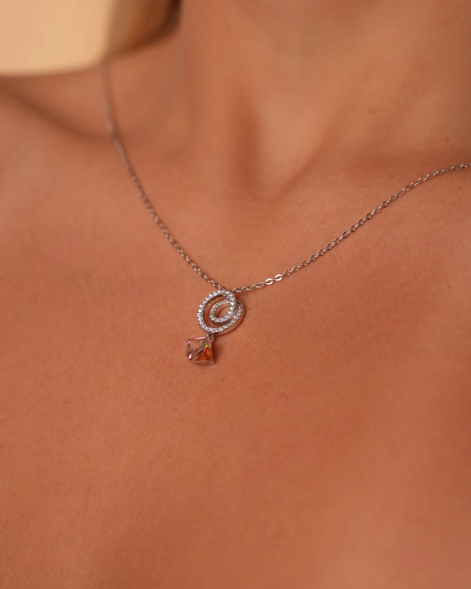 Twilight Crystal Silver Necklace