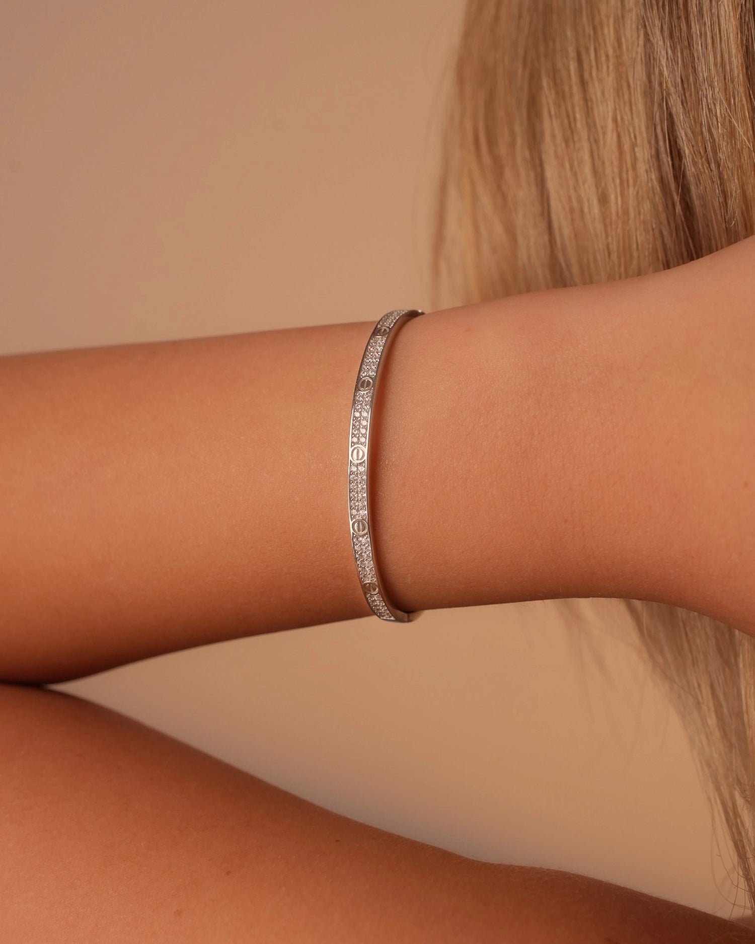 Lock’d In Silver Bangle