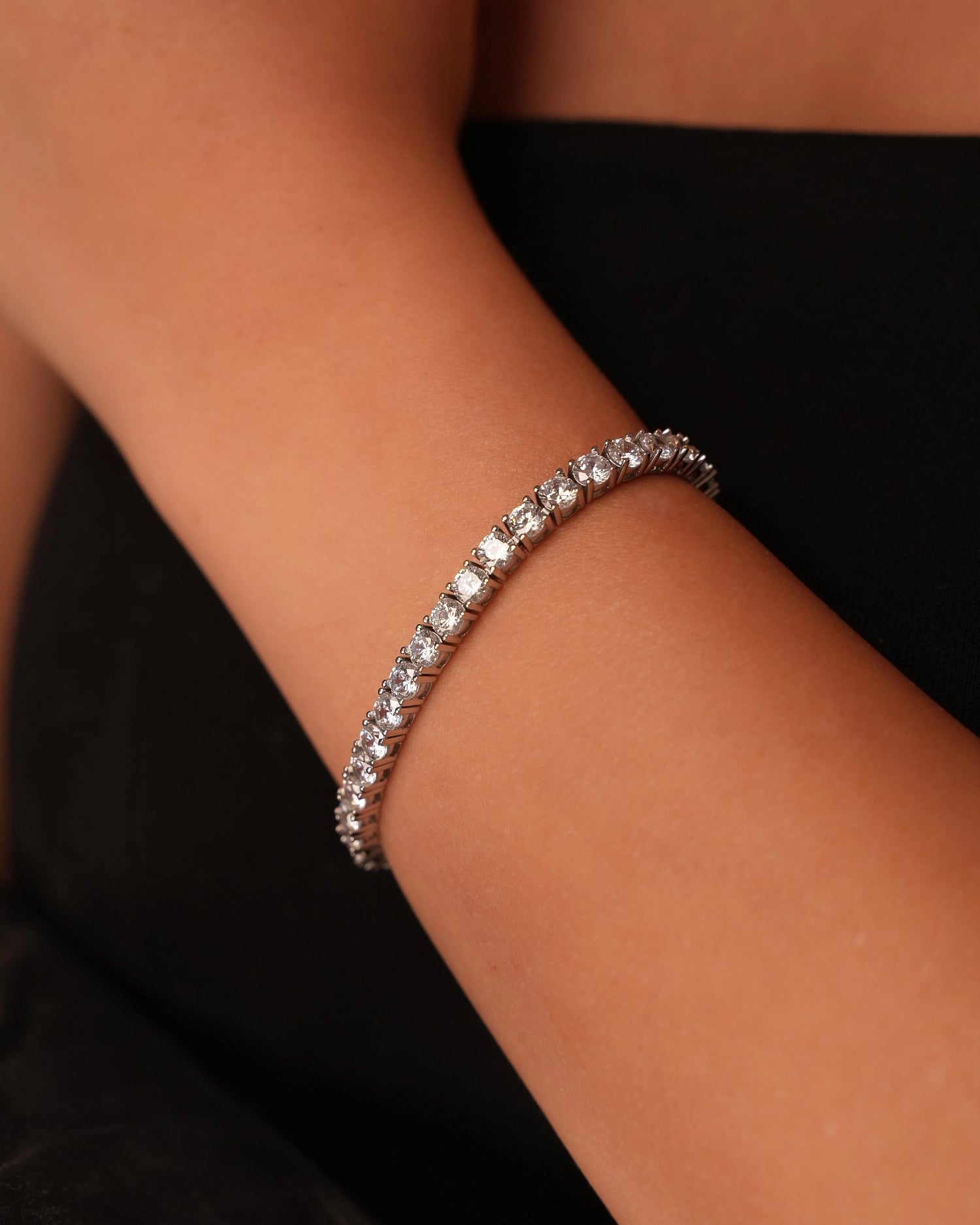 Sparkling Tennis Silver Bracelets