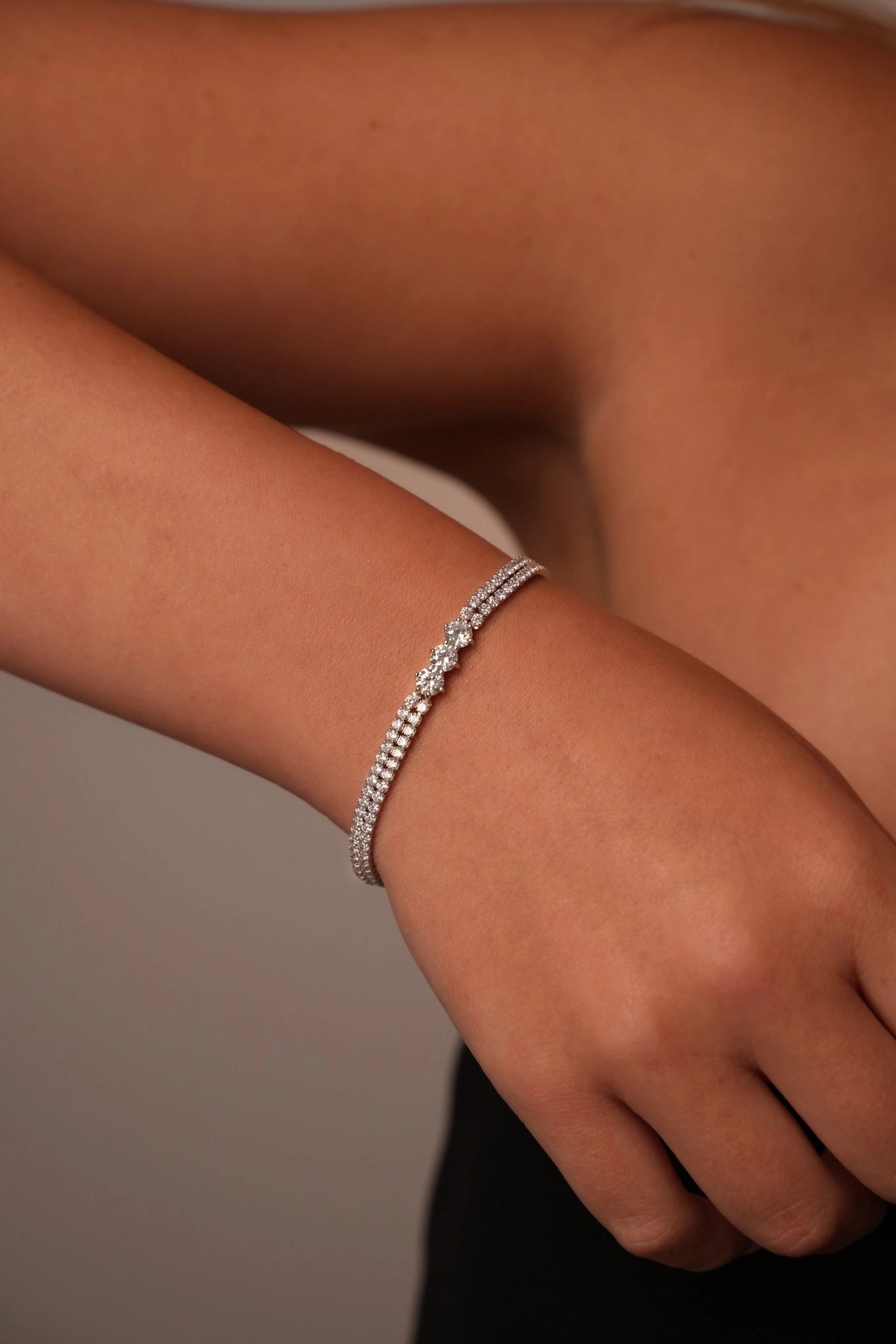 Triple Glow Silver Bracelet