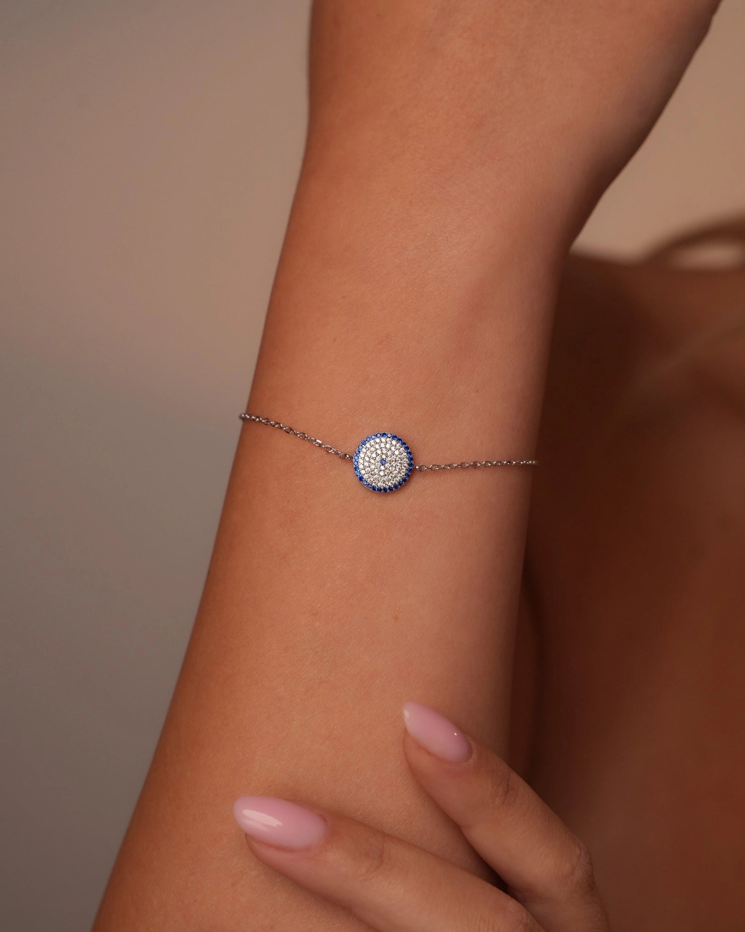 Blue Evil Eye Silver Bracelet