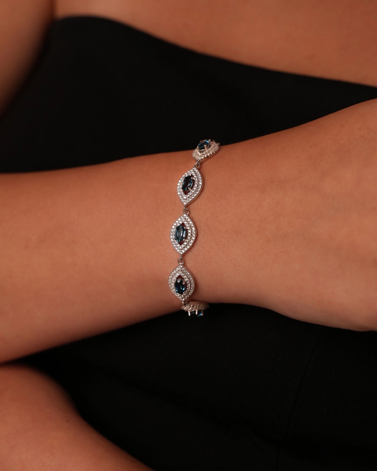 Blue Topaz Silver Bracelet