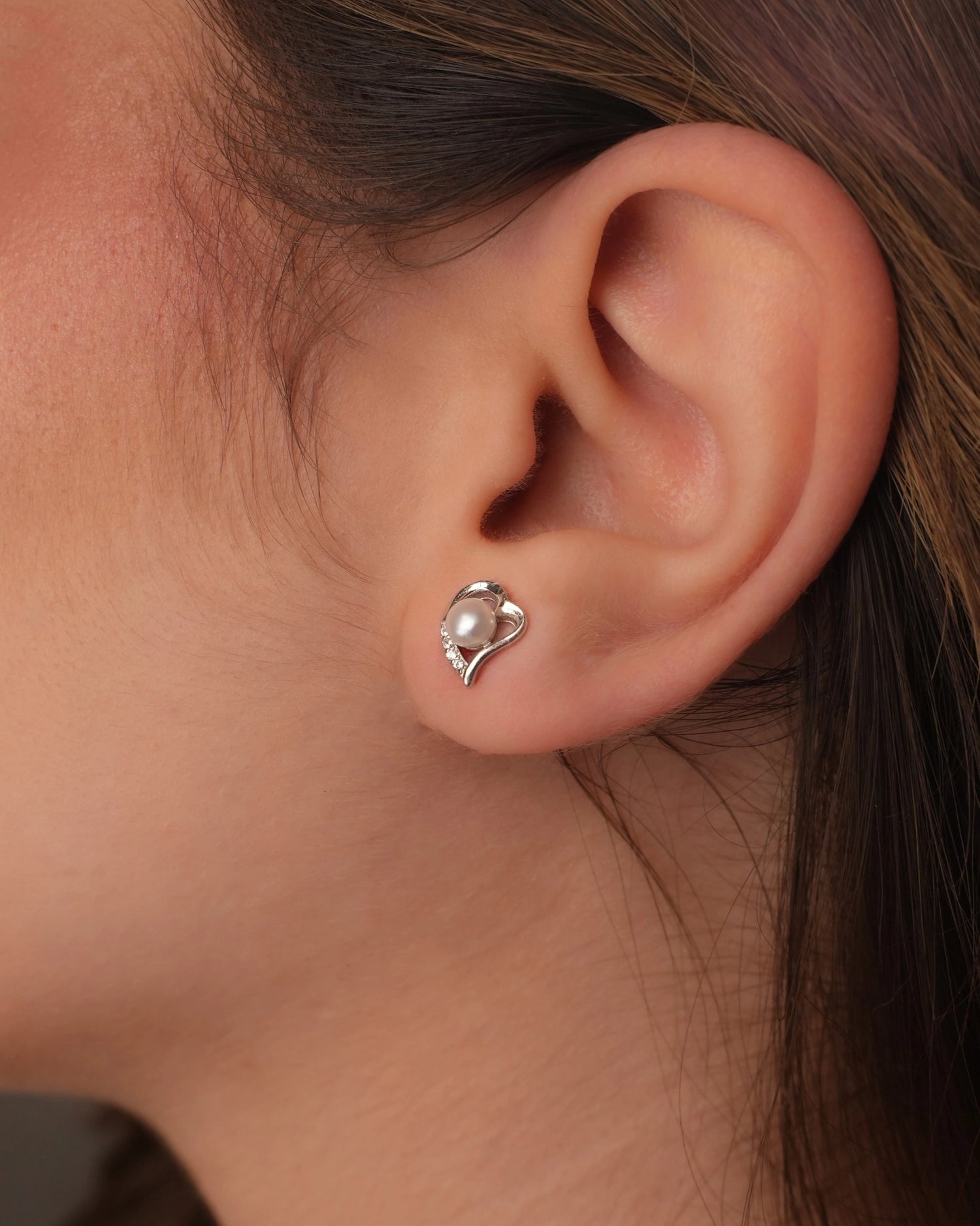 Pearl Orbit Silver Earrings