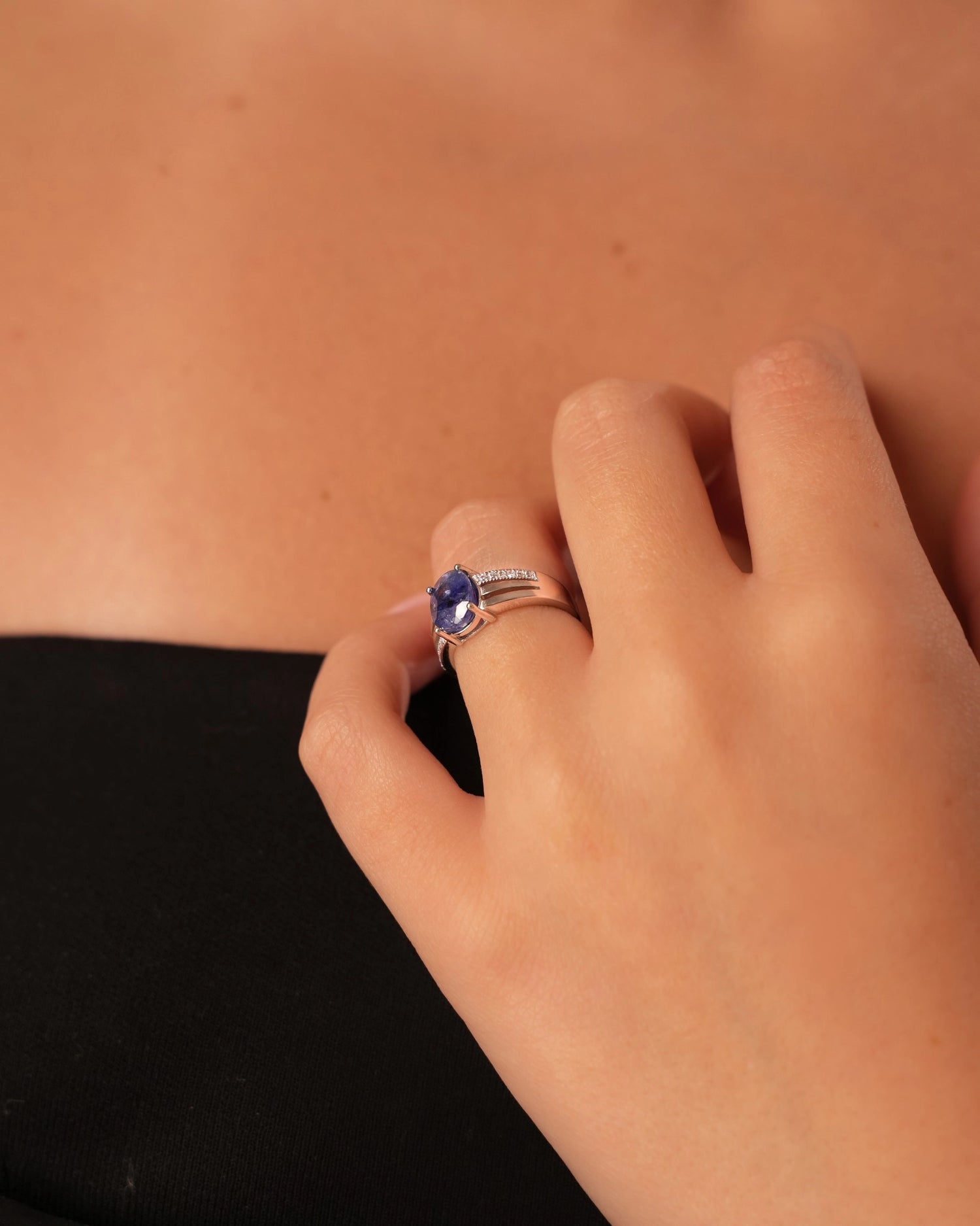 Azure Dreams Sapphire Silver Ring