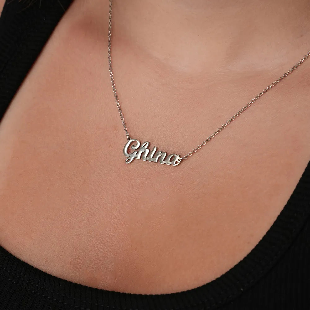 Customized Name Silver Necklace