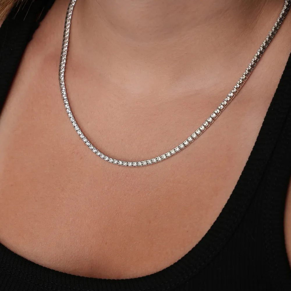 Silver Tennis Necklace