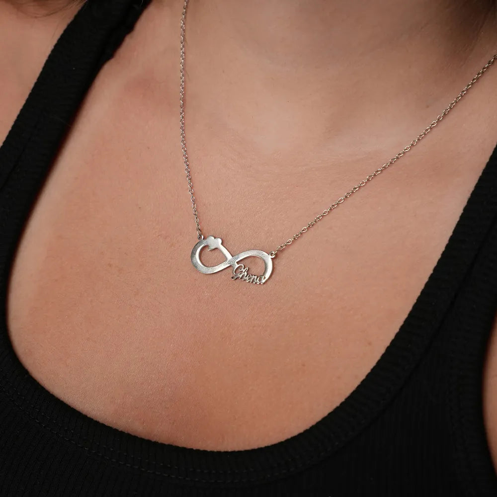 Customized Infinity Silver Name Necklace