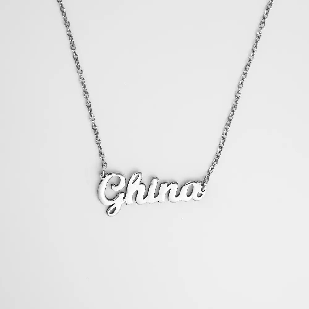 Customized Name Silver Necklace