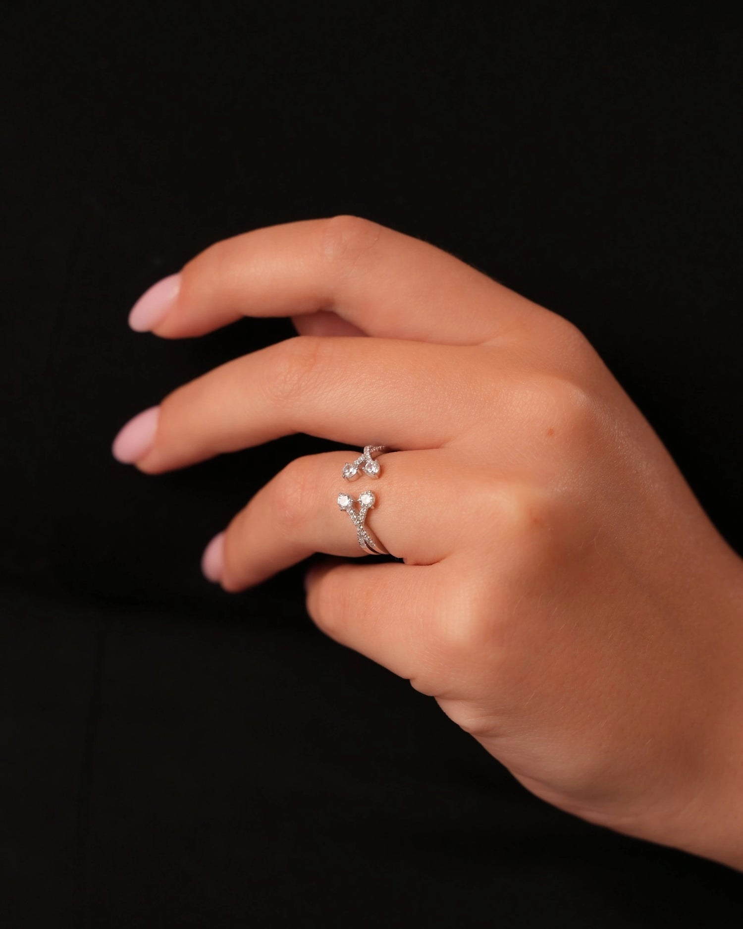 Branch Blossom Silver Ring